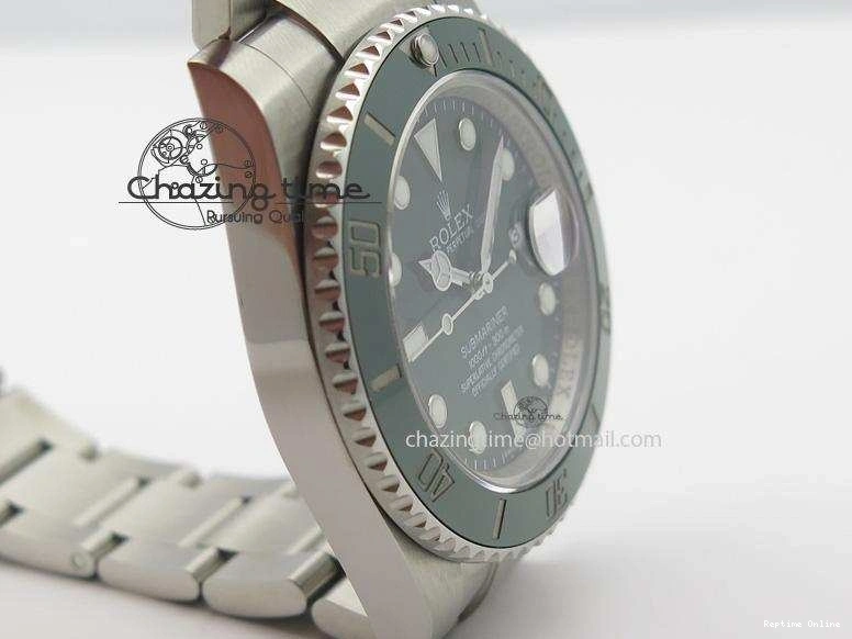 0417 TopPick Submariner 116610 LV Green Ceramic JF 1:1 Best Edition On SS Bracelet SA3135 V 3974